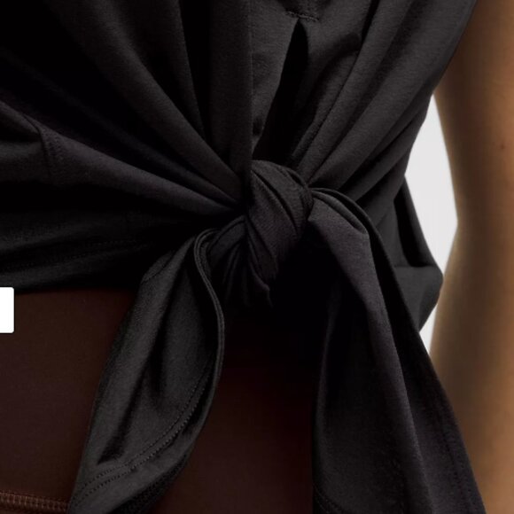 Lululemon Lightweight Split-Back Training Tank Top Black Size 10 - Picture 2 of 5